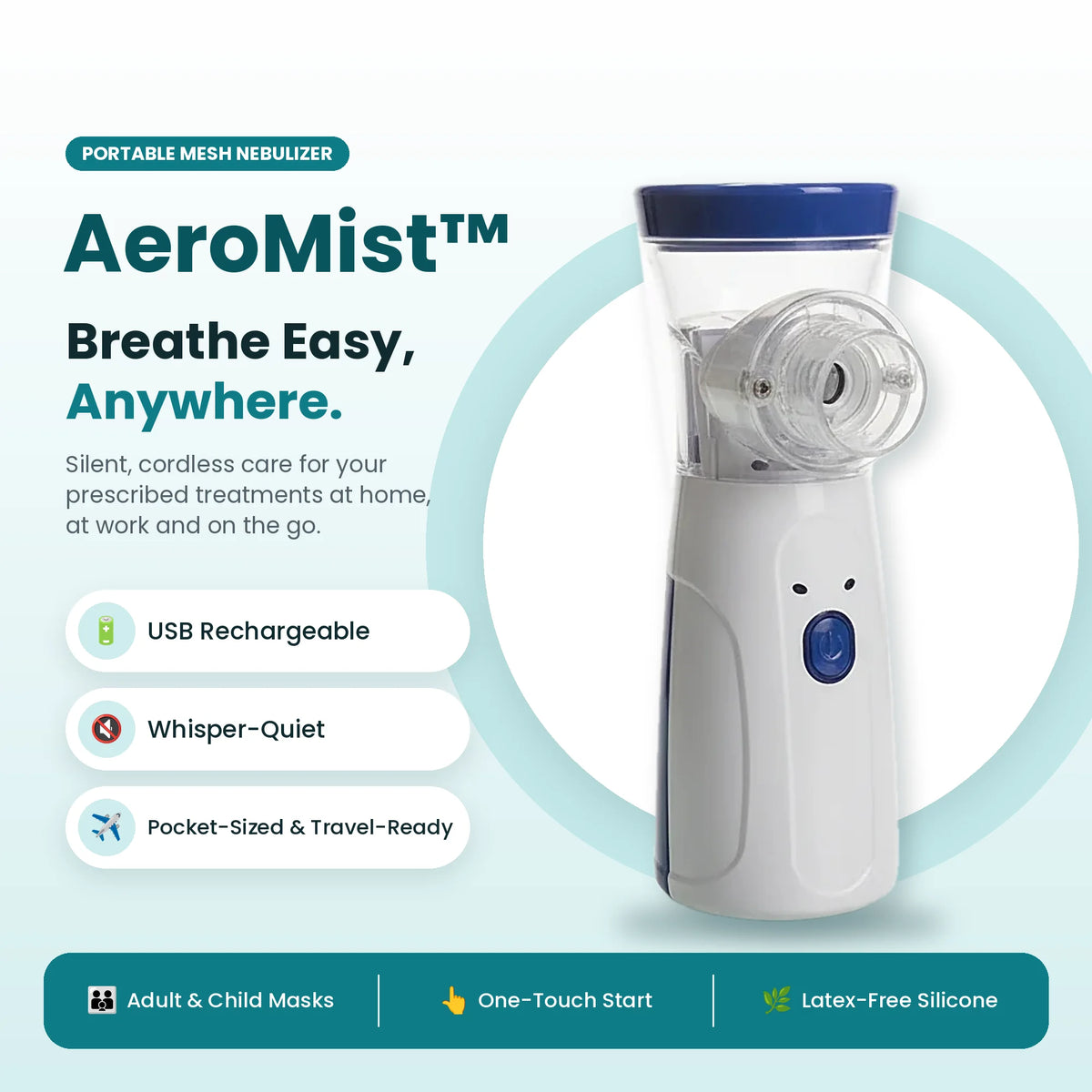 AeroMist™ Portable Mesh Nebulizer